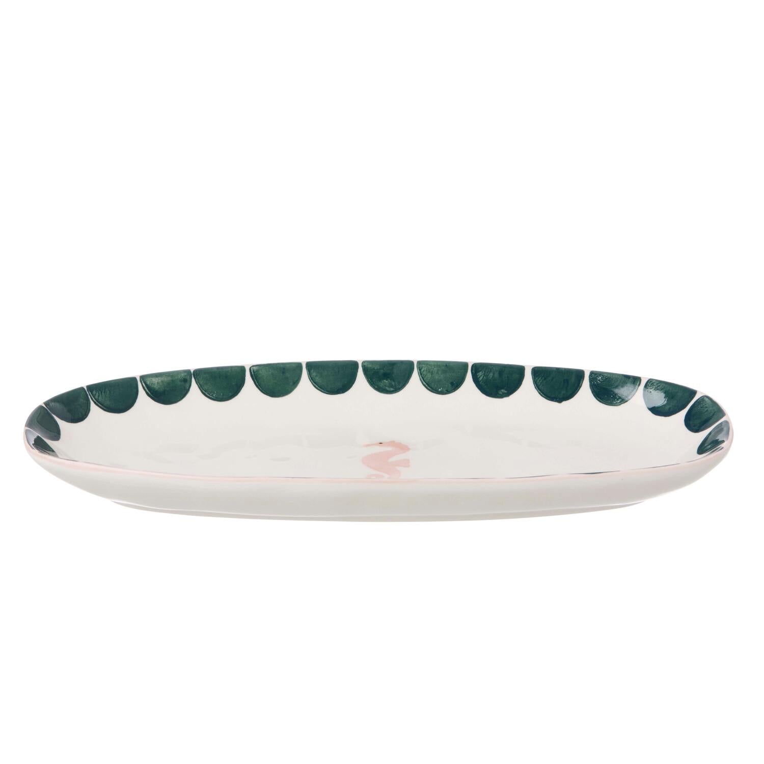 Aqua fad m. søhest, lyserød/grøn - L30 cm